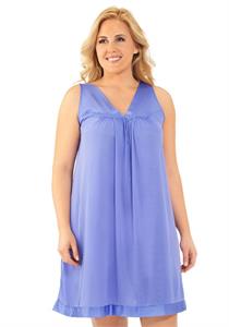 Women Plus Size Sleeveless Nightgown (Victory Violet)